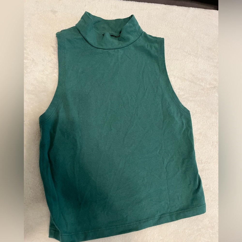 Women’s mock turtleneck tiny tank top
